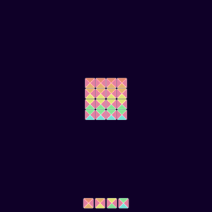 The definite champion for the largest valid square patch (4 by 4) made by a set of 4 Wang tiles.